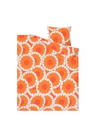 Resim Tek Kişilik Nevresim Seti, Turuncu, 150x200/50x60 Cm 160 x 215 