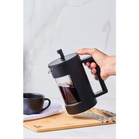 Resim UltraMint 800 ml Borosilikat Cam French Press, Şık ve Dayanıklı Kahve Demleme Aracı 