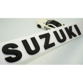 Resim DK Suzuki Bagaj 3M 3D Siyah ABS Yazı Logo Amblem 29x4 Cm 