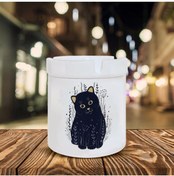 Resim Genel Markalar Sevimli Kedi Baskılı Seramik Şık Küllük 