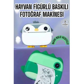 Resim Çocuklar Için Fotoğraf Makinesi Anlık Baskı Makinesi Hd Görüntü Kalitesi 