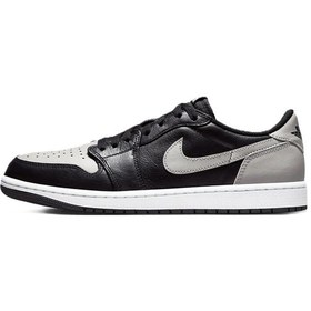 Resim Nike Air Jordan 1 Retro Low Og Leather Unisex Sneaker Hakiki Deri Unisex Günlük Spor Ayakkabı Siyah Siyah 