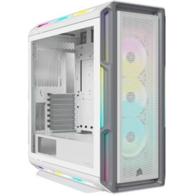 Resim Corsair iCUE 5000T Tempered Glass RGB Beyaz USB 3.1 ATX Mid Tower Kasa CC-9011231-WW 