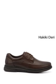 Resim Gönderi(r) Erkek Kahve Antik Bağcıklı Hakiki Deri Comfort Ayakkabı 