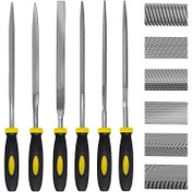 Resim Set Of 6, İğne Dosya Kiti, Yüksek Sıcaklıkta Sertleştirme Dosyası, Kauçuk Saplı, 6 Şekil 