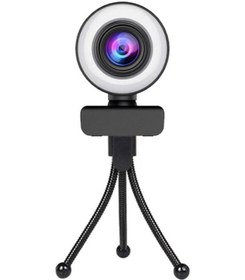 Resim Youtek 2k Hd Webcam İle Canlı Yayın & Görüşme, Güneş Işığı Fonksiyonu, Usb Plug & Play, Üç Ayaklı Ayak Dahil , Siyah Abs Malzeme, 3 Mp Sensör 