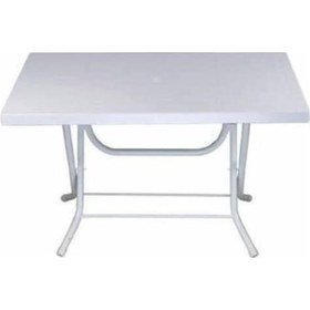 Resim Netbazaars Plastik Katlanır Masa 70x120cm. Ölçülerinde Bahçe Ve Balkonlarda Kolay Kullanım Nocolor-abc0272d 