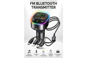 Resim Özgürce Yüksek Hızlı Araç Şarj Cihazı, 3 USB Port, Bluetooth Fm Transmitter 