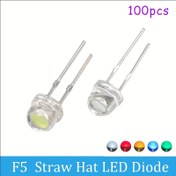 Resim 100 adet F5 Süper Parlak LED Diody - 5mm, Mavi, Yeşil, Kırmızı, Sarı, Beyaz, Elektronik, El Sanatları, Projeler, Şapkalar, Aksesuarlar için 