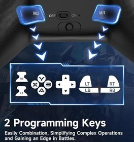 Resim AL-NS2286 RGB Kablosuz Joystick Wireless Oyun Kolu PC/Switch/IOS/Android İçin Oyun Kolu Nintendo Swich Uyumlu Pc Laptop 