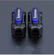 Resim Chuangyinshop 2 Adet Blue Abs Motorcycle Bumper Guards Soket Ve Bisikletler İçin Dayanıklı Çarpışma Koruması 
