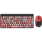 Resim Qw02 Kablosuz Klavye Mouse Seti Kırmızı Optik 