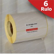 Resim Termal Etiket 100X120 - Barkod Etiketi 6 Rulo 1.500 Adet 
