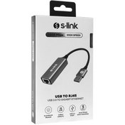 Resim S-LINK SW-U334, GigaBit, USB3.0 to RJ45, Metal, Ethernet Kartı 