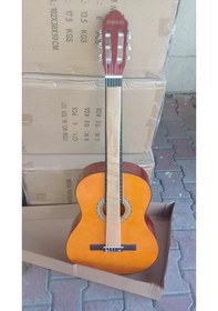Resim Klasik Gitar 4/4 Tam Boy Naturel Renk Klasik Gitar-Kılıf 