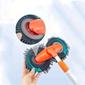 Resim Süper Yumuşak Mikrofiber Geri Çekilebilir Araba Temizleme Fırçası - 360° Esnek, Araçlar, Karavanlar, Kamyonlar & Camlar için Çiziksiz, Dayanıklı Turuncu Alüminyum Alaşımlı Teleskopik Sap 
