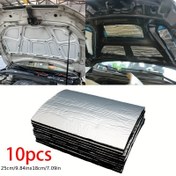 Resim 10 adet Kauçuk Ses Yalıtım Pedleri, 5mm Kalınlıkta, Araba ve Kamyon Motor Kaputu İzolasyonu için, Gürültü Azaltma ve Isı Tutma, Termal İzolasyon|Kapsama Alanı Artırma|Su Geçirmez İzolasyon 