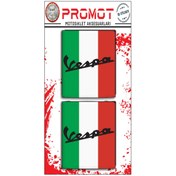 Resim PROMOT Sticker VESPA MOTORSİKLET 3D DAMLA LOGO 2 Lİ STİCKER 13 