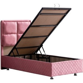 Resim Setaymobilya Baza, Grand Tek Kişilik Pembe Baza + Başlık Seti 