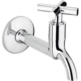 Resim Artı Aç Kapa 4 Kollu Krom Çevirveli Musluk Duvardan Tek Girişli 