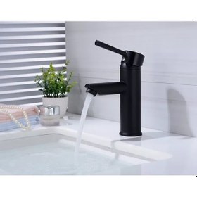 Resim Kavisa Siyah Çubuk Lavabo Bataryası Black Serisi 