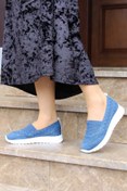 Resim Fast Step Kadın Günlük Rahat Ortopedik Yumuşak Taban Triko Indigo Anne Spor Ayakkabı Sneaker 