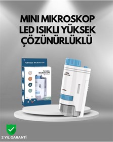Resim TeknoKesgin ABS Gövdeli Öğrenci ve Hobi Mikroskobu – Mavi Renk 