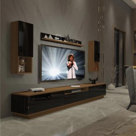 Resim Decoraktiv Trendstyle 270DAS Mdf Tv Ünitesi Tv Sehpası - Ceviz - Siyah 