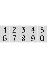 Resim Stencil Rakam Boyama Şablonu X056-sayı Rakam Yüksekliği 7 Cm 