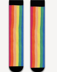 Resim Colorful Renkli Rengarenk Unisex Kolej Çorap Çok Renkli 