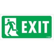 Resim Exit Sol Uyarı Levhası 17,5x25 Kod:950 