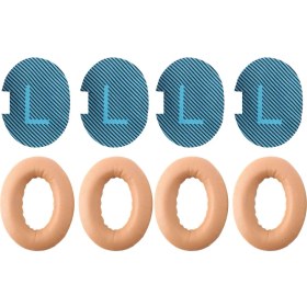 Resim Quueppty 4x Kulak Yastığı Köpük Kulak Pedi Bellek Köpüğü Bose SESSIZCOMFORT15 Qc2 QC15 QC25 QC35 Ae2 AE2I Khaki &amp Mavi (Yurt Dışından) 