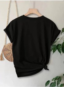 Resim Simala Anneler Günü Baskılı T-shirt - Siyah Siyah 