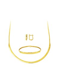 Resim Bilezikci Dolunay Taşsız Suyolu Altın Düğün Seti 