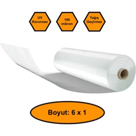 Resim NetBazaars 160 micron NAYLON ÖRTÜ, ŞEFFAF SU GEÇİRMEZ NAYLON, 6x1 metre 