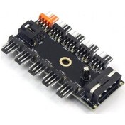 Resim Primex Px 4337 4 Pin Girişli 10 Port Fan Çoklayıcı Kart 