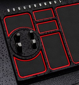 Resim MOBEE Araç İçi Torpido Üstü Kaydırmaz Pad Torpido Organizer Araç İçi Telefon Tutucu Ve Numaratör 