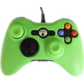 Resim Yeşil-silikon Koruyucu Kılıf Xbox 360 Gamepad İçin Kauçuk Kabuk Cilt Xbox 360 Denetleyicisi + 2 Başparmak Sapları Caps 