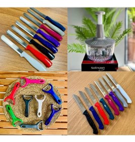 Resim Solingen Renkli Mutfak Seti - 1 Adet Rondo + 6 Ll Meyve Bıçağı + 1 Adet sebze Bıçağı + 1Adet soyacak 