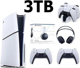 Resim Playstation 5 Slim Cd Edition 3TB +2.Dualsense Kol +3D Plus Kulaklık+ Şarj İstasyonu 