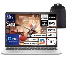 Resim Dell Pro 16 Plus Ultra 7-265U 16 GB DDR5 RAM 1 TB SSD 16" WQXGA FreeDOS Notebook - S.Çantası PB16250U7265U165UHMF1 