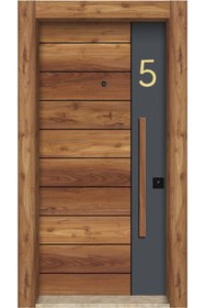 Resim zafrakreklam Daire Numarası 1 mm Gold Ayna Pleksi Yapışkanlı No -5 beş 