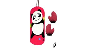 Resim Durukar Çocuk Boks Kum Torbası Eldiven Dahil 2-6 Yaş Panda Pembe 