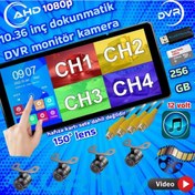 Resim 4 Adet 1080p Ahd 150'' Kamera Dokunmatik 10.36'' Video Müzik Dvr Ekran 10.25" 