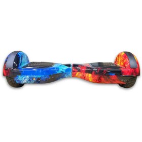 Resim CityMate Elektrikli Kaykay Hoverboard Bluetooth Hoparlörlü 6.5 Inch Akıllı Dengeli - Alevli Desen 