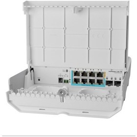 Resim Mikrotik netPower Lite 7R 8 Port Dış Mekan Ters PoE Switch 