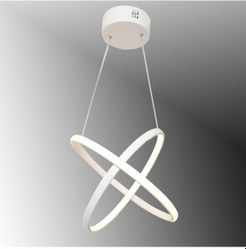 Resim Tt315-By Tt Aydınlatma 2Halka Modeli Mat Beyaz Led Avize 