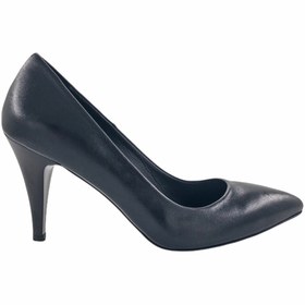 Resim KARUMGESS Siyah Hakiki Deri Stiletto 