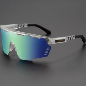 Resim Willowhaven Beyaz Çerçeve Yeşil Kaplama Gradient Unisex Spor Güneş Gözlüğü Hafif Dayanıklı Pc Ayarlanabilir Burun Pedi 