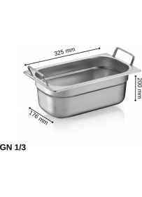 Resim Üret Çelik Üret Saplı Gastronom Küvet Gn 1/3 200 mm 7.8 Lt 
